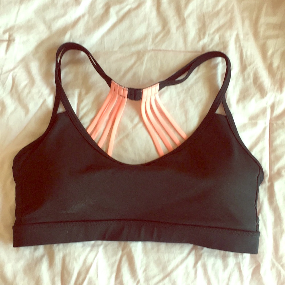 Strappy Black Sports Bra